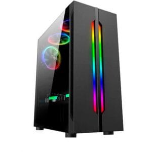 Safeway Volcano MTG-1922 Mid Tower Black Transparent Window ATX Gaming Casing