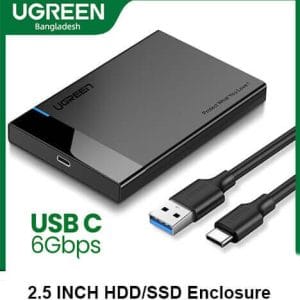 UGREEN 2.5inch USB C 3.1 Gen 2 SATA III 6Gbps for SSD HDD Enclosure Case