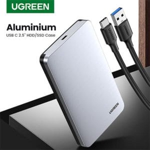 UGREEN 2.5 Inch SATA HDD SSD USB C 3.1 Gen 2 Hard Drive Case Enclosure
