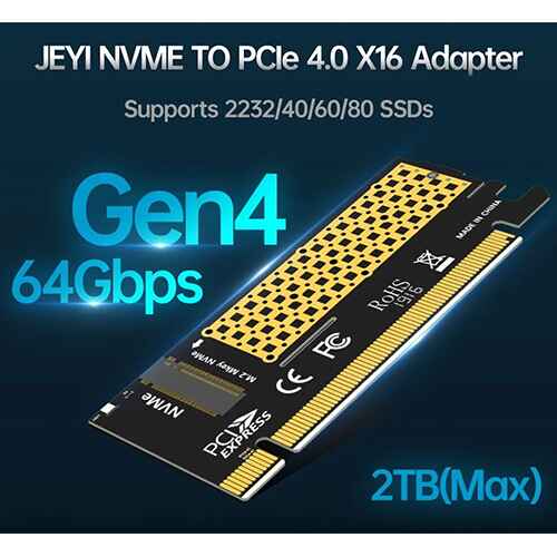M.2 PCIE Adapter Card, 4 Port M.2 NVMe SSD To PCIE X16 M Key Hard Drive Converter Reader Expansion Card Pc Internal Expansion Card Pcie Nvme Adapter Ph44
