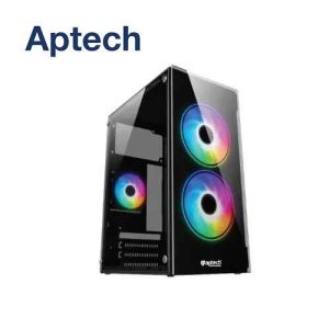 Aptech T20 Front Side Glass Office Casing Micro ATX ITX Computer Case