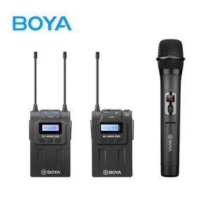 Boya BY-WM8 PRO-K4 UHF Dual Channel Wireless Microphone For DSLR Camcorders And More