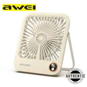Awei F33 Portable Thin Desktop Fan 6 Hours Long Battery Life Space Saving Energy Saving Vertical Ultra Quiet Rechargeable Fan