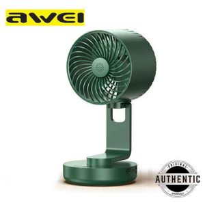 Awei F34 Portable Rechargeable Fan 11 Hours Long Battery Life Strong Wind Air Circulation Wide Angle Night Lamp Rechargeable Fan