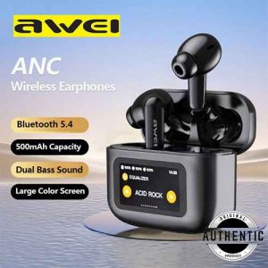 Awei T56 ANC TWS In-Ear True Wireless Bluetooth Earbuds IPX6 Waterproof Long Battery Life Call Noise Cancellation Earphone