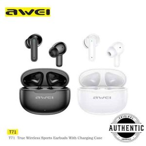 Awei T71 TWS In-Ear True Wireless Bluetooth Earbuds IPX6 Waterproof Long Battery Life Earphone
