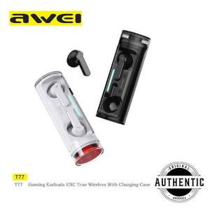 Awei T77 ANC TWS In-Ear True Wireless Bluetooth Earbuds IPX5 Waterproof Long Battery Life Call Noise Cancellation Earphone