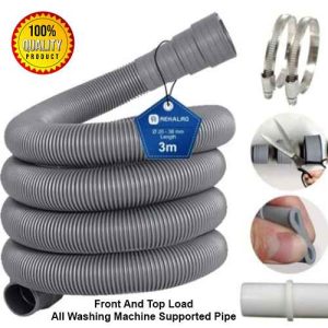 Washing Machine Water Outlet Hose Pipe 3 Meter Waste Water Drain Outlet Pipe Front And Top Load All Washing Machine Supported Pipe