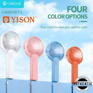 YISON Celebrat F1 Portable Fan 3 Hours Long Battery Life Rechargeable Fan