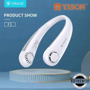 YISON Celebrat F3 Portable Fan 3 Hours Long Battery Life Rechargeable Fan
