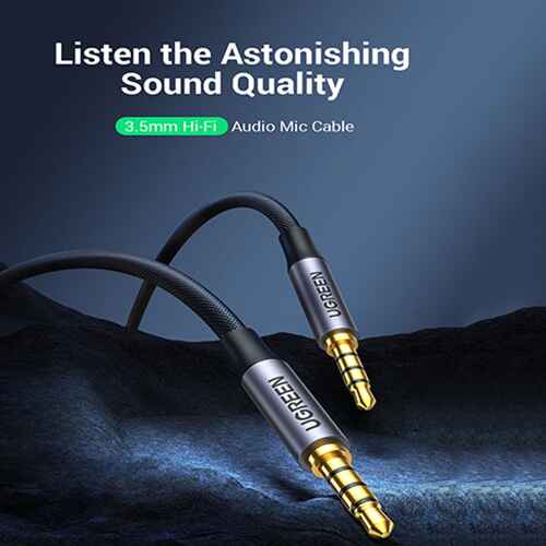 UGREEN AV183 3.5mm 4 Pole Male to Male Extension Cable Male to Male Aux Jack Audio Cable - Image 2