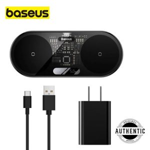 Baseus BS-W528 20W Wireless Charger 2 In 1 Digital LED Display Wireless Charger