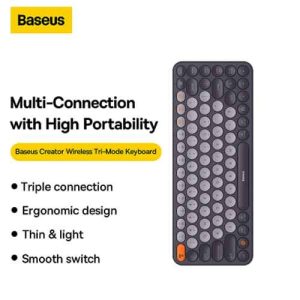 Baseus K01A Wireless Tri-Mode Keyboard Bluetooth And Wireless Keyboard