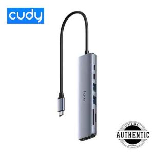 Cudy UH407 7 In 1 USB-C Hub 5Gbps Speed USB-A 100W PD SD TF Card Reader 3.2 Gen 1 4K HDMI Type-C Hub
