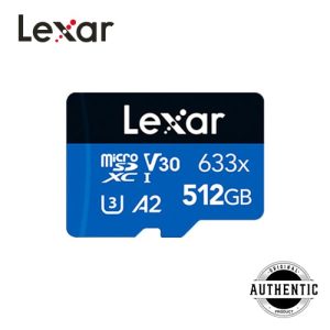 Lexar V30 633x 512GB MicroSDXC High Performance UHS-I Micro SD Memory Card
