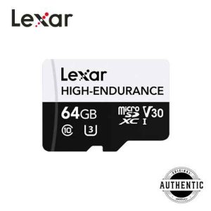 Lexar V30 64GB MicroSDXC High Endurance Micro SD Memory Card