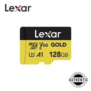 Lexar V60 Professional GOLD 128GB MicroSDXC UHS-II Memory Card
