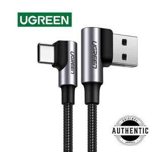 UGREEN US176 Right Angle USB-A to USB-C Cable For PS5 LG Motorola Nintendo Switch And GoPro Hero ETC