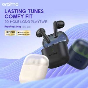 Oraimo OTW-330S FreePods Neo True Bluetooth Wireless Earbuds 50 Hours Long Battery Life ENC Noise Cancellation Bluetooth Wireless Earbuds