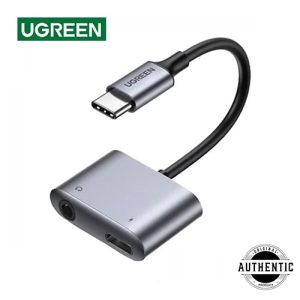 UGREEN CM231 2 In 1 USB C to 3.5mm Adapter Type-C Male to 3.5mm Audio With Type-C Female Fast Charging Adapter