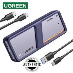 UGREEN CM642 M.2 NVMe SSD Enclosure Adapter Case With Cooling Fan Thunderbolt 40Gbps Speed M-Key And M&B-Key NVMe SSD Supports Enclosure