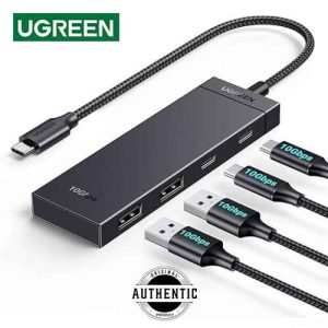 UGREEN CM806 USB-C Hub 4 In 1 Gen 2 Type-C USB 3.2 10Gbps Speed Splitter Adapter For MacBook Pro Air iPad Pro iPhone 15/15 Pro Max Surface PC Laptops And More