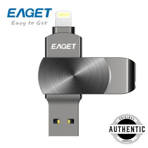 EAGET ET-i66 128GB Pen Drive Lightning And USB-A Dual Port USB 3.2 Gen1 Mobile Disk USB Flash Drive