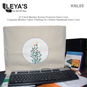LEYAS 19.5 to 21.5 Inch Monitor Screen Protector Dust Cover Household Hand Block Handmade Hand Crafts Jute Painting Fabrics Various Design Computer Monitor Dust Cover
