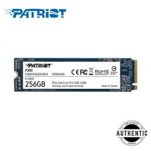 PATRIOT P300 256GB M.2 NVMe SSD PCIe Gen3 x4 Solid State Drive