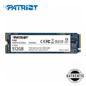 PATRIOT P300 512GB M.2 NVMe SSD PCIe Gen3 x4 Solid State Drive