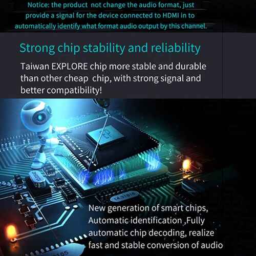 UHDC101A HDMI to HDMI With Audio Extractor Optical TOSLINK SPDIF & 3.5mm Stereo Audio Converter Splitter - Image 5