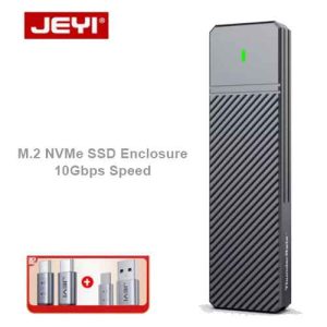 JEYI JMS583 Zebra Series M.2 NVMe SSD Enclosure Adapter Case 10Gbps High Speed NVMe SSD Supports Enclosure For Computers Laptop Tablets And Mobile Phones Can All Be Used