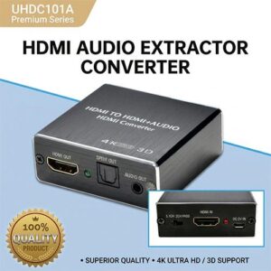 UHDC101A HDMI to HDMI With Audio Extractor Optical TOSLINK SPDIF & 3.5mm Stereo Audio Converter Splitter