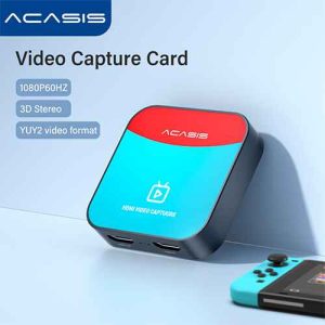 ACASIS VC-003 HDMI Video Capture Card With 3.5mm Audio Port 4K 30Hz 1080P 60FPS HD Input Loopout Video Capture Card For Nintendo Switch PS5 Xbox OBS Camera PC