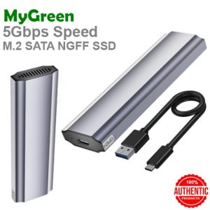 MyGreen M11 M.2 SATA SSD Enclosure Adapter Case 5Gbps High Speed NGFF SSD Supports Enclosure For Computers Laptop Tablets And Mobile Phones Can All Be Used
