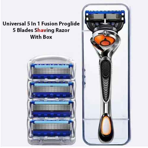 Universal 5 In 1 Fusion Proglide 5 Blades Shaving Razor With Box ...