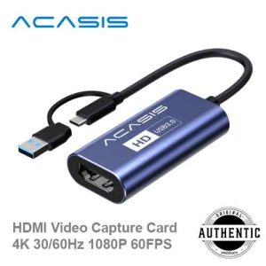 ACASIS VC-002 HDMI Video Capture Card 4K 60Hz 1080P 60FPS HD USB-A And USB-C Switch For Nintendo Switch PS5 Xbox OBS Camera PC