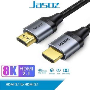 Jasoz A130 8K 2.1 Version HDMI Male to Male Cable 3D Ultra HD High Speed 48Gbps 1.5M HDMI to HDMI Cable