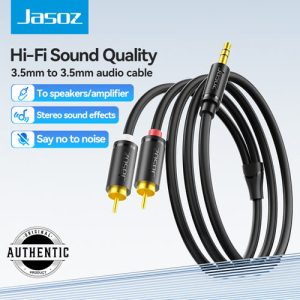 Jasoz C104 3.5mm to 2X RCA Audio Cable Male to Male Jack Audio Aux 1.5M Cable