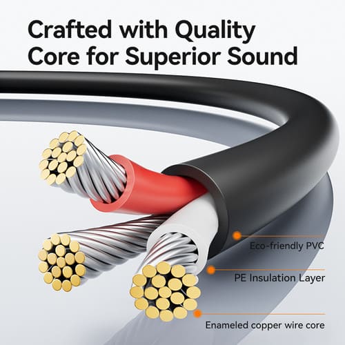Jasoz C104 3.5mm to 2X RCA Audio Cable Male to Male Jack Audio Aux 1.5M Cable - Image 2