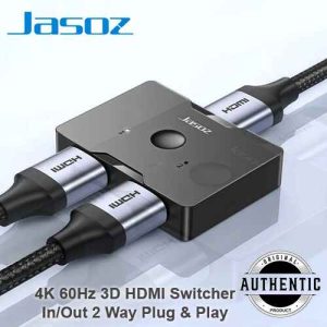 Jasoz G128-T-G147 2 In 1 4K 3D Bidirectional HDMI Switcher For Xbox PS5 PS4 PS3 Blu-Ray Player Fire Stick Roku HDTV And More