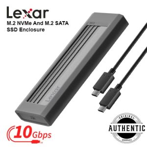 Lexar E350 M.2 NVMe And M.2 SATA SSD Enclosure Adapter Case 10Gbps High Speed NVMe SATA SSD Supports Enclosure For Computers Laptop Tablets And Mobile Phones Can All Be Used