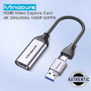 Mindpure AD051 LX10712 4K HDMI to USB 3.0 & Type-C 2-in-1 Video Capture Card