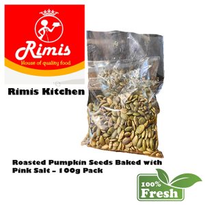 Rimis Kitchen Homemade Roasted Pumpkin Seeds Baked With Pink Salt 100gm Pack