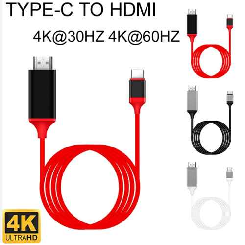Type-C to HDMI Cable 2M 4K 30Hz TV With HDTV Cable - Image 2