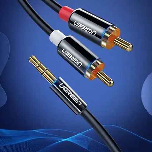 UGREEN AV116 3.5mm to 2X RCA Audio Cable Male to Male Jack Audio Aux Cable - Image 2