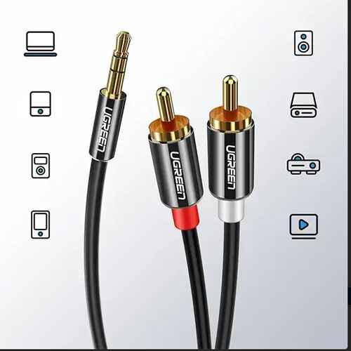 UGREEN AV116 3.5mm to 2X RCA Audio Cable Male to Male Jack Audio Aux Cable - Image 3