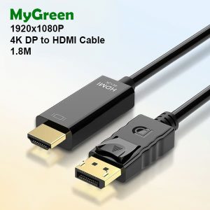 DP to HDMI Cable 4K 1080P Gold Plated 1.8M For PC Laptop Projector Displayport to HDMI Video Audio Cable