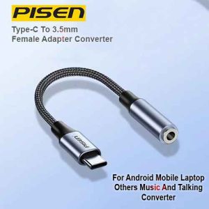 PISEN PS20251106 Type-C To 3.5mm Female Adapter Converter For Android Mobile Laptop Others Music And Talking Converter