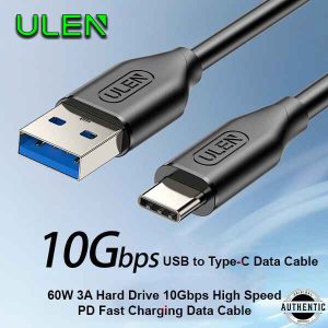 ULEN UC001 USB to Type-C 10Gbps High Speed Data Cable 1.5M (60W 3A PD Fast Charging)